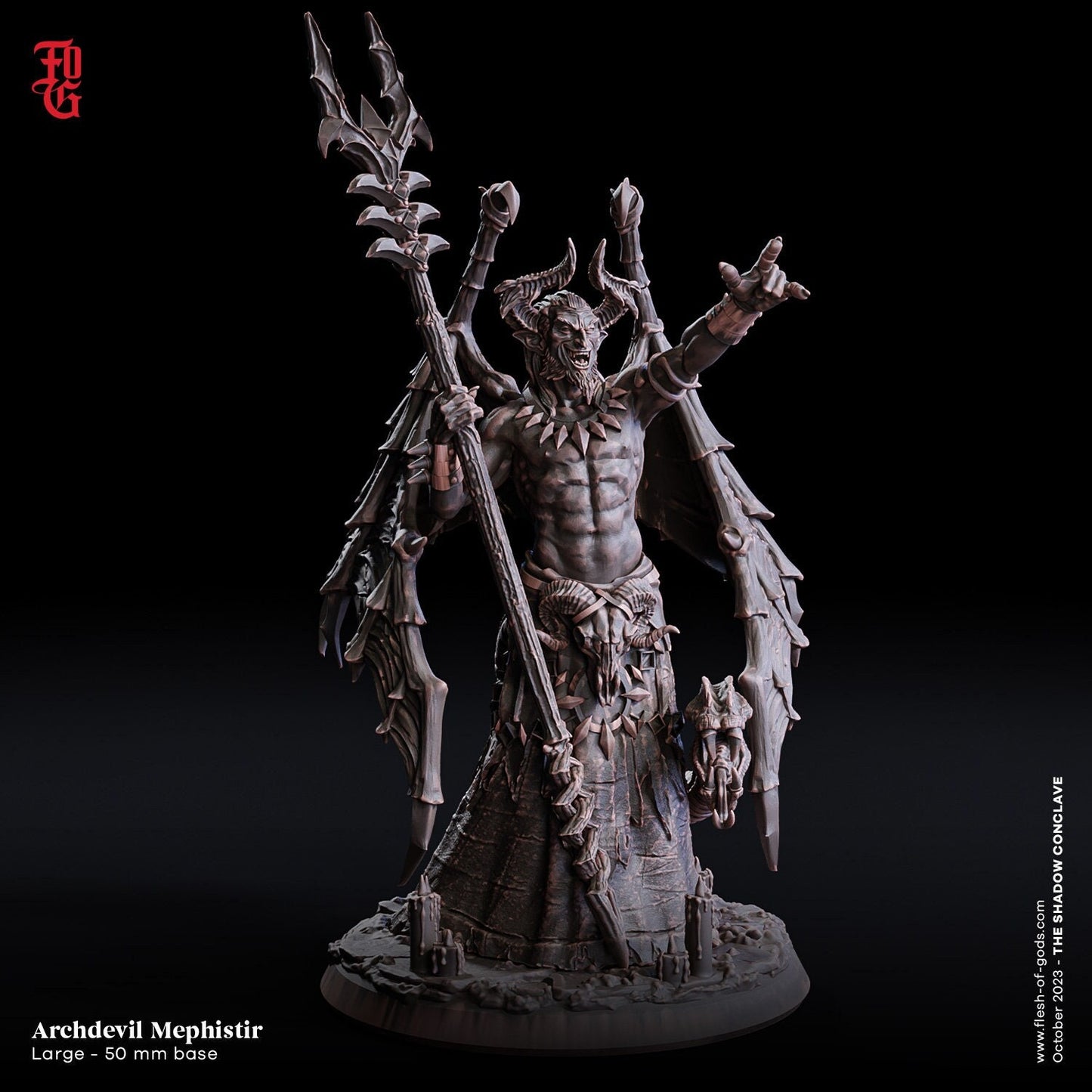 Erzteufel Mephistir (Enemy) XL  32mm  Tabletop  Fantasy  D&D  Dungeons and Dragons  Pathfinder  DSA  Flesh of Gods
