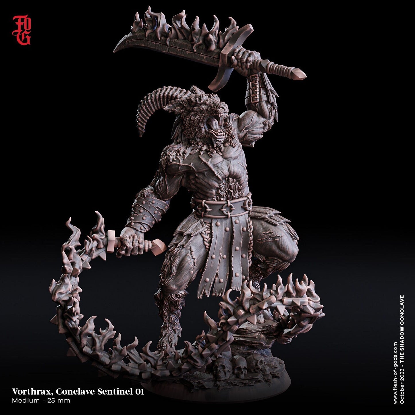 Vorthrax, Conclave Sentinel 01 (Enemy)  32mm  Tabletop  Fantasy  D&D  Dungeons and Dragons  Pathfinder  DSA  Flesh of Gods