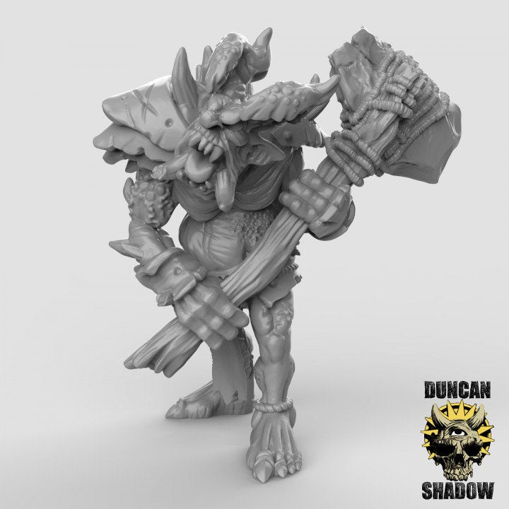 Chaos-Trolls mit schweren Waffen  32mm  Tabletop  D&D  Dungeons and Dragons  Pathfinder  DSA Duncan Shadow