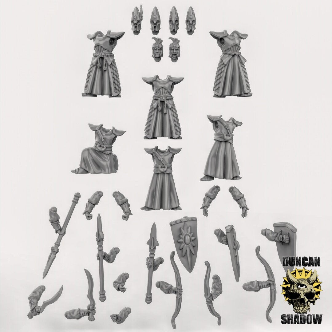 Hochelfen Basic Trooper MULTIPARTKIT  32mm  Tabletop  D&D  Dungeons and Dragons  Pathfinder  DSA Duncan Shadow