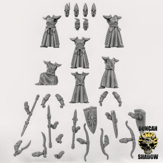 Hochelfen Basic Trooper MULTIPARTKIT  32mm  Tabletop  D&D  Dungeons and Dragons  Pathfinder  DSA Duncan Shadow