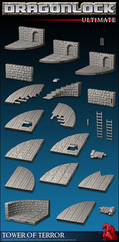 Tower of Terror - Bundles, 3D gedrucktes Gelände von Fat Dragon Games, Ultimate Dragonlock Scenery oder Terrain für 28mm Tabletop Gaming
