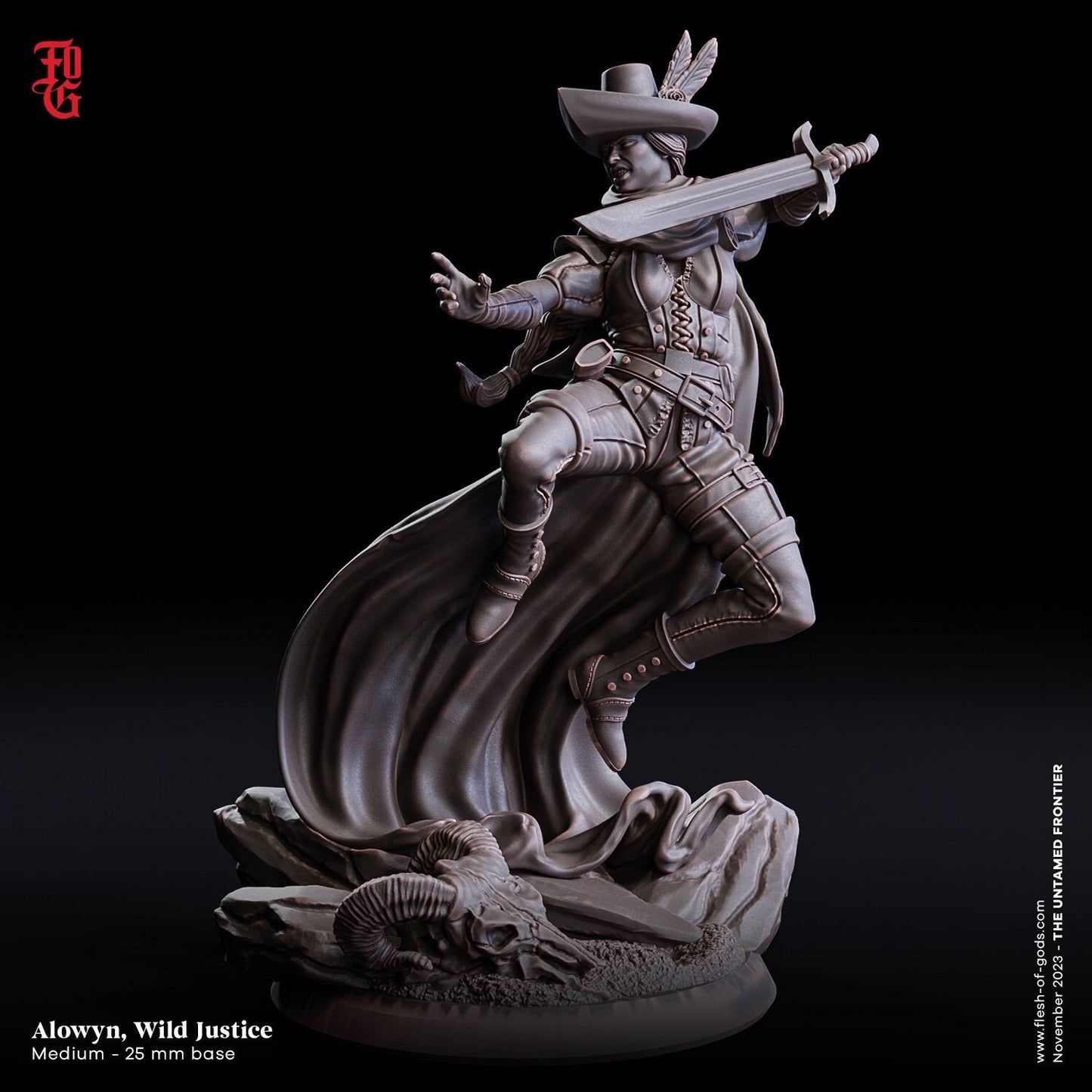 Alowyn - Wild Justice (Hero)  32mm  Flesh of Gods