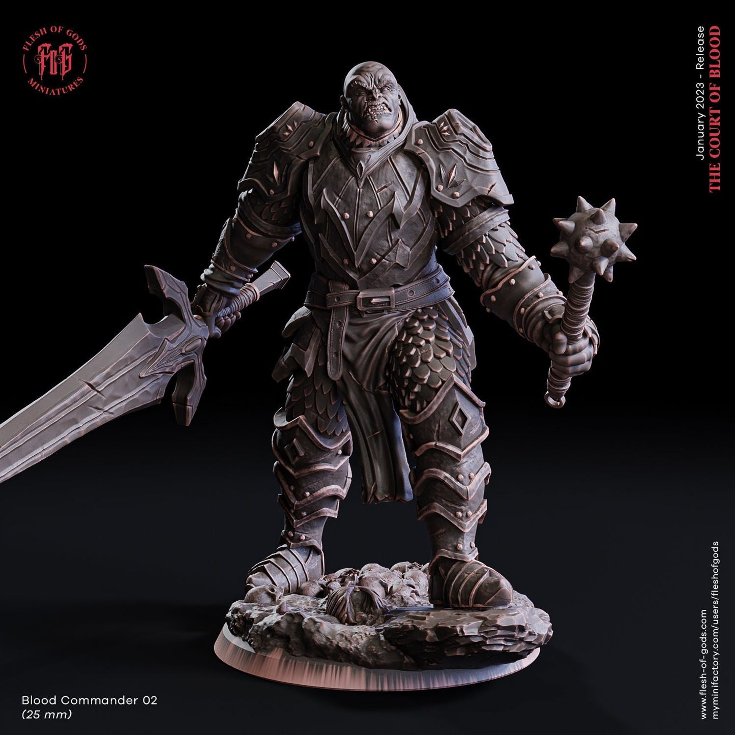 Blood Commander 02 (Enemy)  32mm  Flesh of Gods