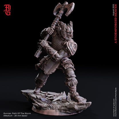 Gunnar, Pfad des Sturms (Hero)  32mm  Flesh of Gods