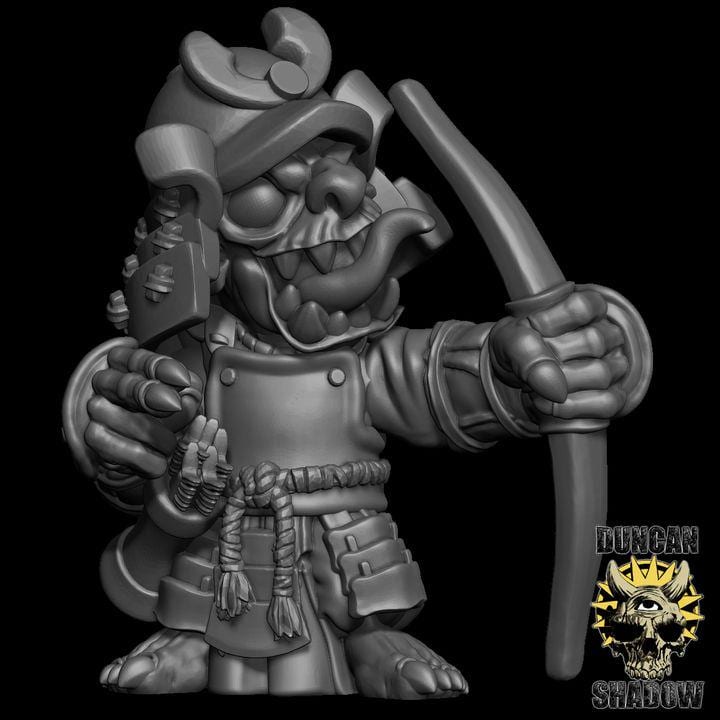 Samurai Goblin mit Bogen  32mm  Tabletop  Fantasy  Gaming  D&D  Dungeons and Dragons  Pathfinder  DSA Duncan Shadow