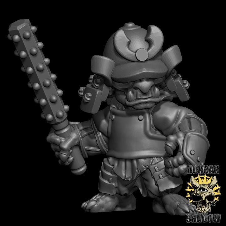 Samurai Goblin mit Keule  32mm  Tabletop  Fantasy  Gaming  D&D  Dungeons and Dragons  Pathfinder  DSA Duncan Shadow