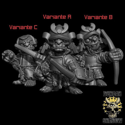 Samurai Goblin mit Bogen  32mm  Tabletop  Fantasy  Gaming  D&D  Dungeons and Dragons  Pathfinder  DSA Duncan Shadow