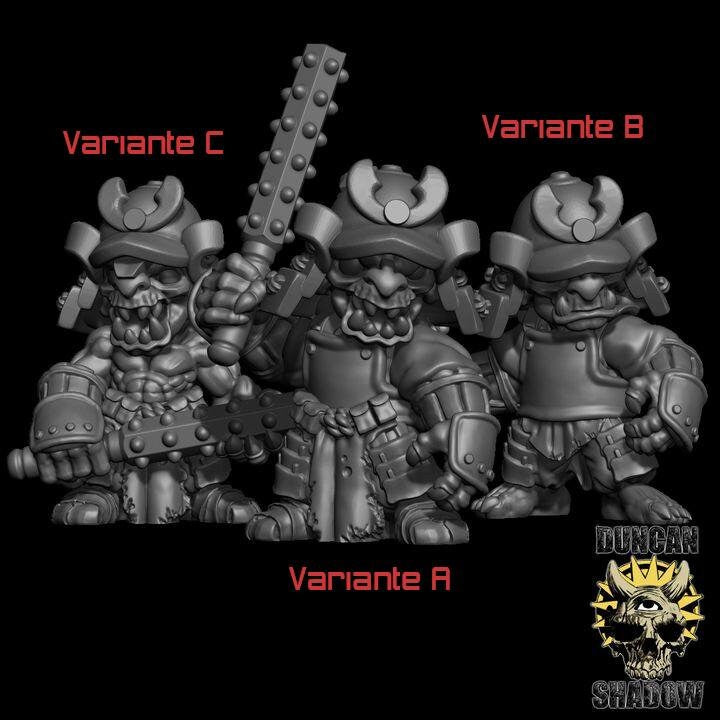 Samurai Goblin mit Keule  32mm  Tabletop  Fantasy  Gaming  D&D  Dungeons and Dragons  Pathfinder  DSA Duncan Shadow