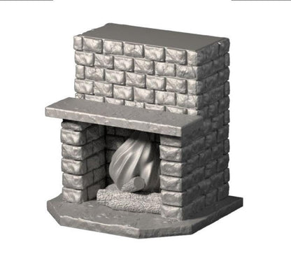 LED - Kamin - 3D gedruckt - beleuchtet - Fat Dragon Games 28mm - Ultimate Dragonlock - Scenery - Terrain