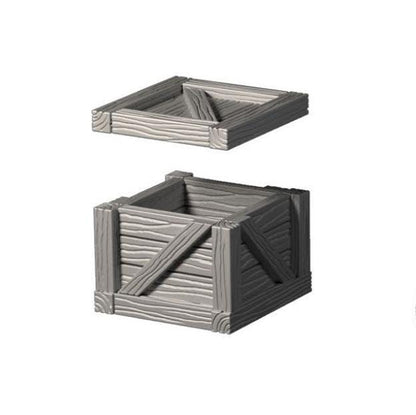 Holzkisten mit losen Deckeln - 3D gedruckt - beleuchtet - Fat Dragon Games 28mm - Ultimate Dragonlock - Scenery - Terrain
