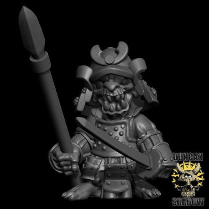 Samurai Goblin mit Speer  32mm  Tabletop  Fantasy  Gaming  D&D  Dungeons and Dragons  Pathfinder  DSA Duncan Shadow