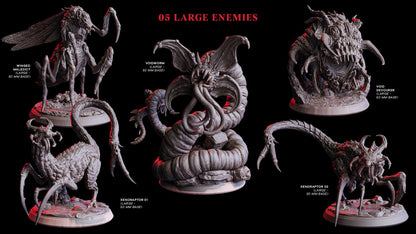 Mindreaver Tyrant (Enemy)  32mm  Tabletop  Fantasy  D&D  Dungeons and Dragons  Pathfinder  DSA  Flesh of Gods