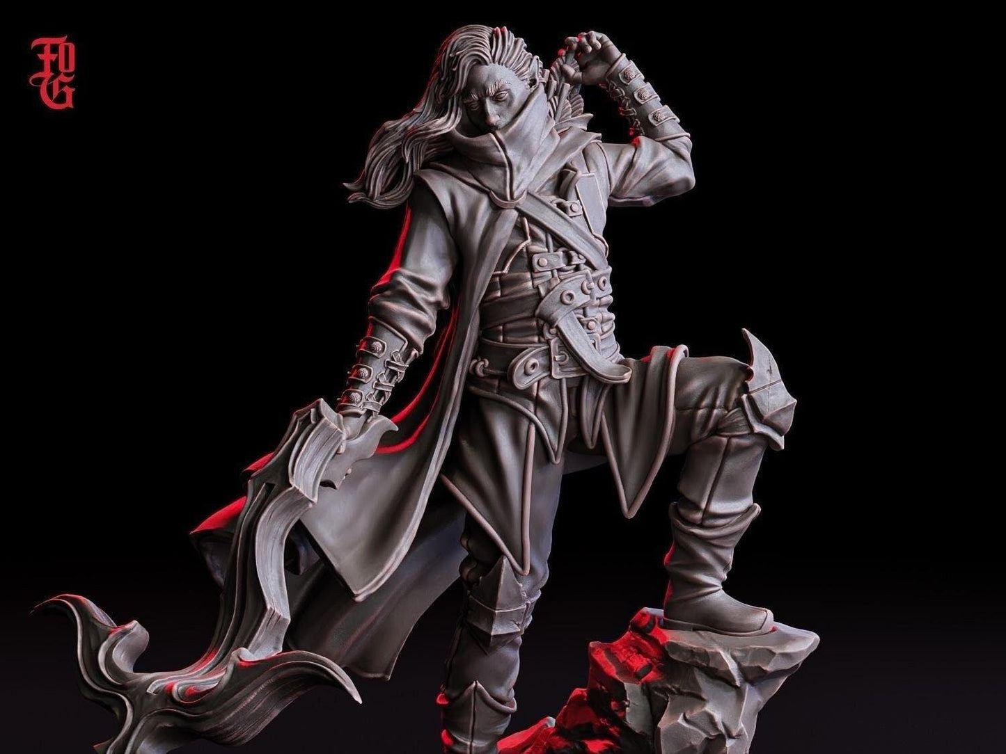 Finn, elfischer Gatewalker (Hero)  32mm  Tabletop  Fantasy  D&D  Dungeons and Dragons  Pathfinder  DSA  Flesh of Gods