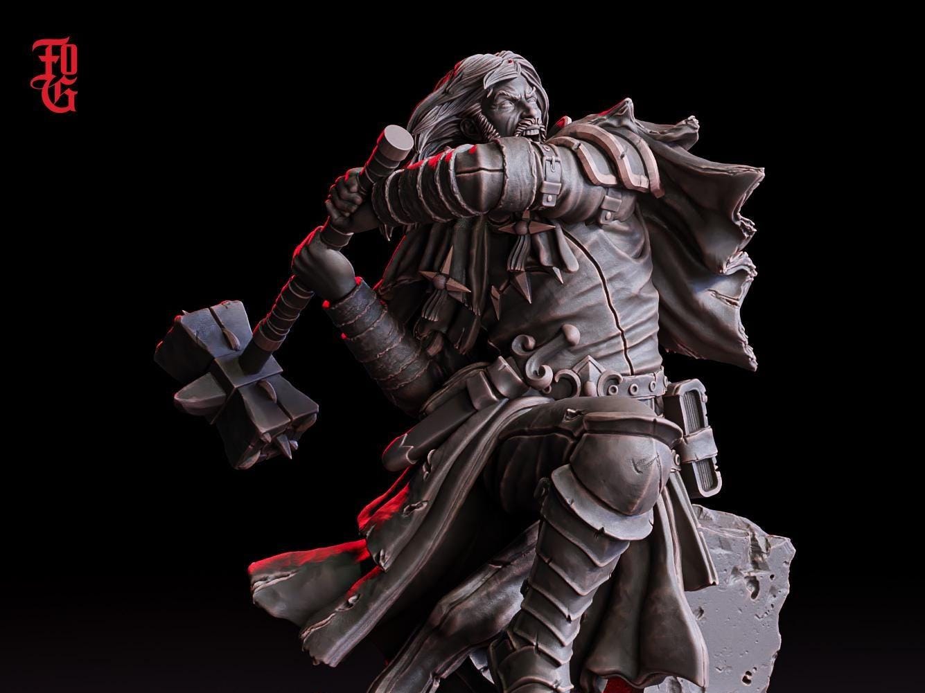 Paul Santos, Vorhut des Schicksals (Hero)  32mm  Tabletop  Fantasy  D&D  Dungeons and Dragons  Pathfinder  DSA  Flesh of Gods
