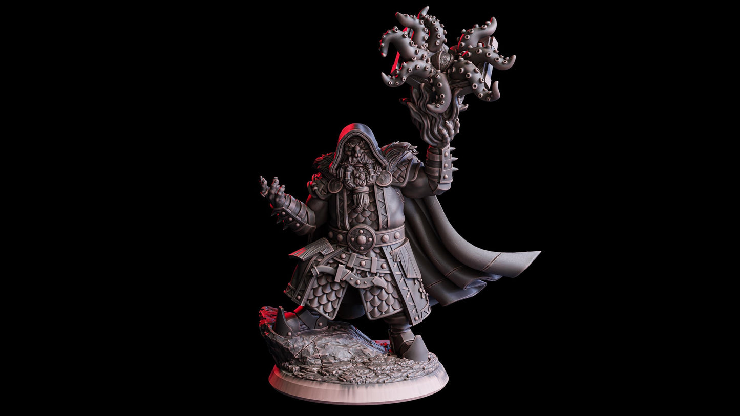 Zothan, Doomed Dimension Hexer (Hero)  32mm  Tabletop  Fantasy  D&D  Dungeons Dragons  Pathfinder  DSA  Flesh of Gods