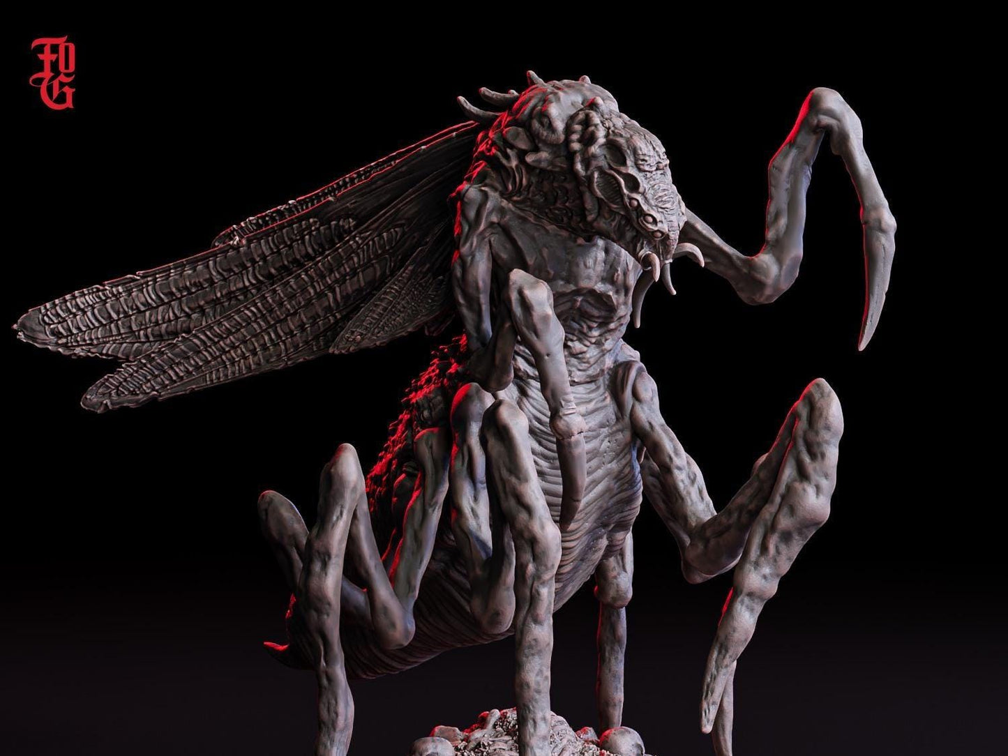 Winged Maledict (Enemy)  32mm  Tabletop  Fantasy  D&D  Dungeons and Dragons  Pathfinder  DSA  Flesh of Gods