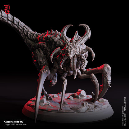 Xenoraptor in zwei Varianten (Enemy)  32mm  Tabletop  Fantasy  D&D  Dungeons and Dragons  Pathfinder  DSA  Flesh of Gods
