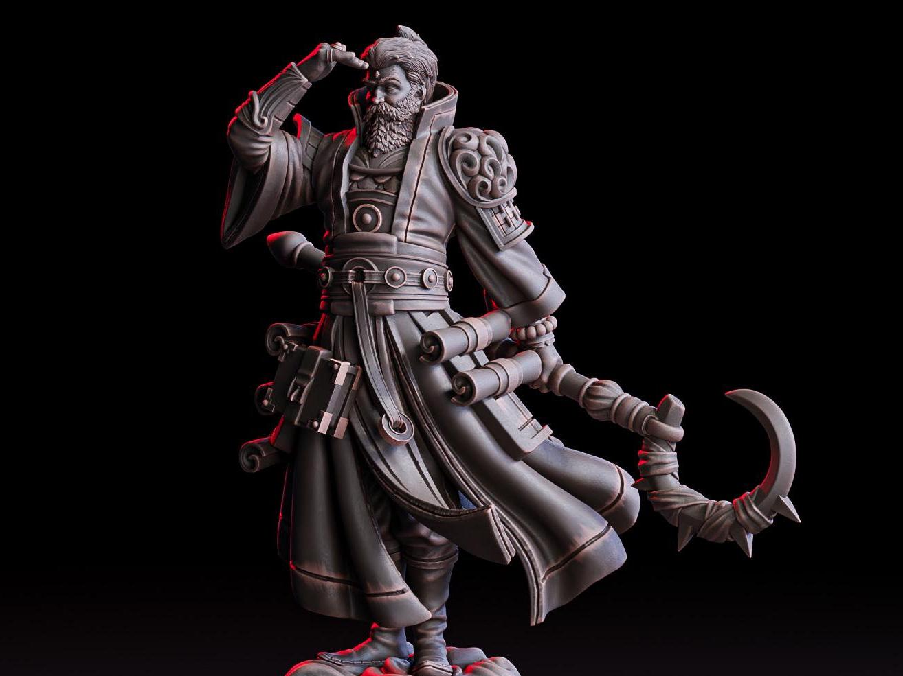 Roal the Astral Wanderer (NPC)  32mm  Tabletop  Fantasy  D&D  Dungeons and Dragons  Pathfinder  DSA  Flesh of Gods