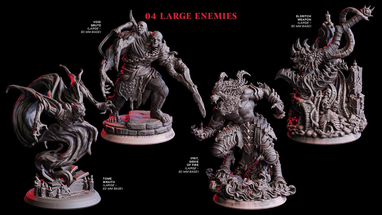 Arakar, The Eldritch Weapon Warlock (Hero)  32mm  Tabletop  Fantasy  D&D  Dungeons and Dragons  Pathfinder  DSA  Flesh of Gods