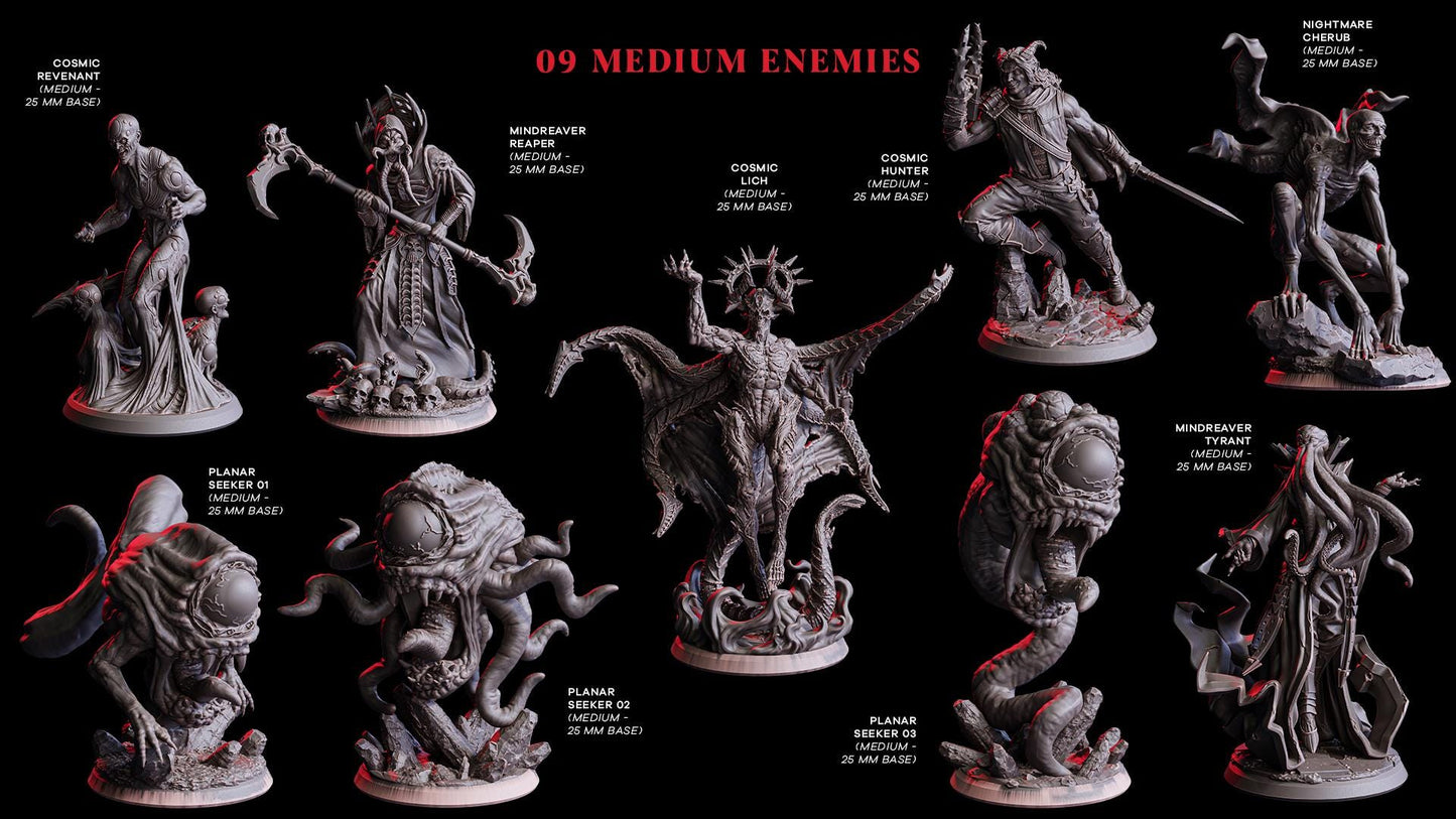 Mindreaver Tyrant (Enemy)  32mm  Tabletop  Fantasy  D&D  Dungeons and Dragons  Pathfinder  DSA  Flesh of Gods