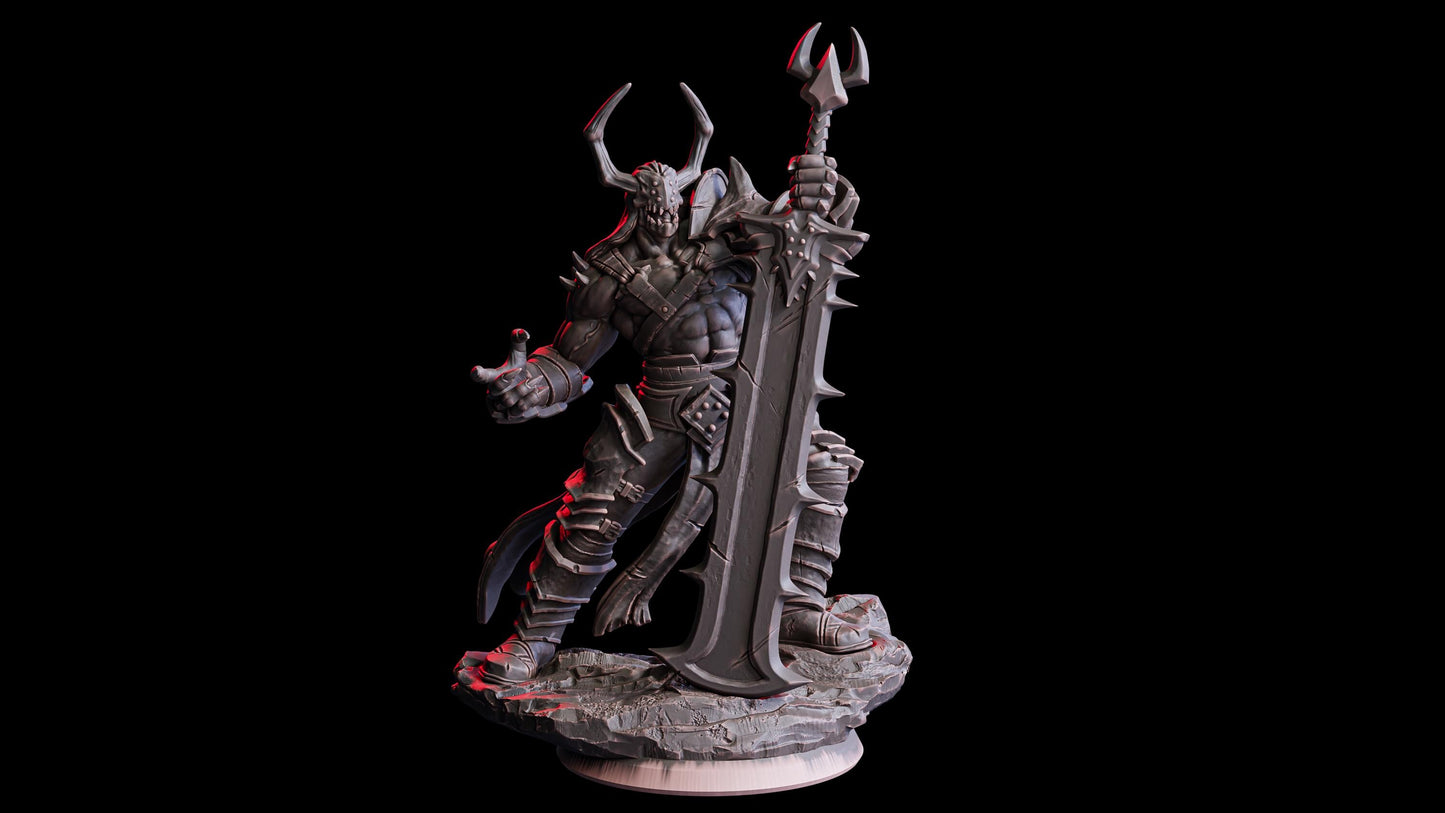 Bulwark, Void Slayer, ein Halbgigant Jäger (Hero)  32mm  Tabletop  Fantasy  D&D  Dungeons Dragons  Pathfinder  DSA  Flesh of Gods