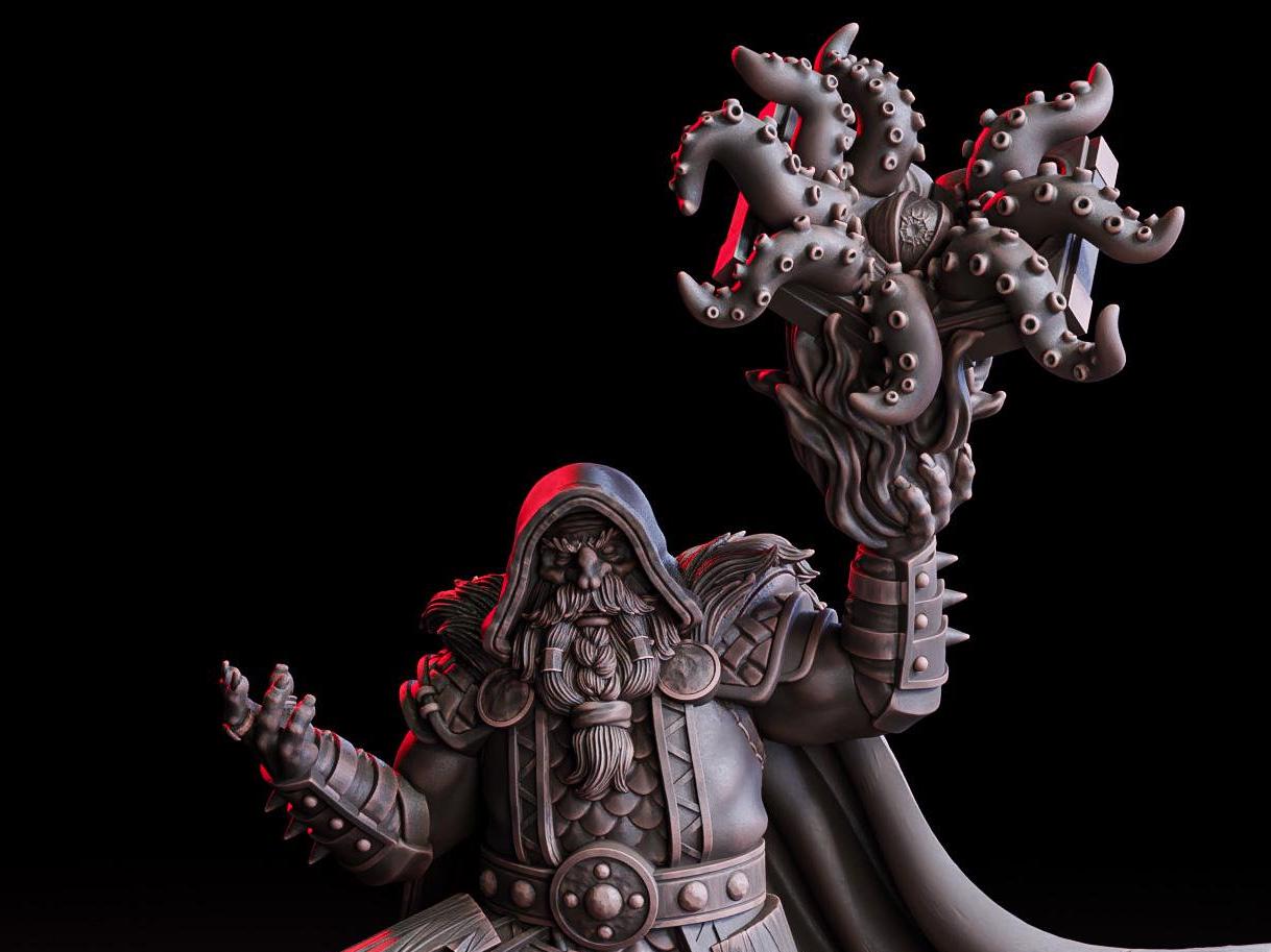 Zothan, Doomed Dimension Hexer (Hero)  32mm  Tabletop  Fantasy  D&D  Dungeons Dragons  Pathfinder  DSA  Flesh of Gods