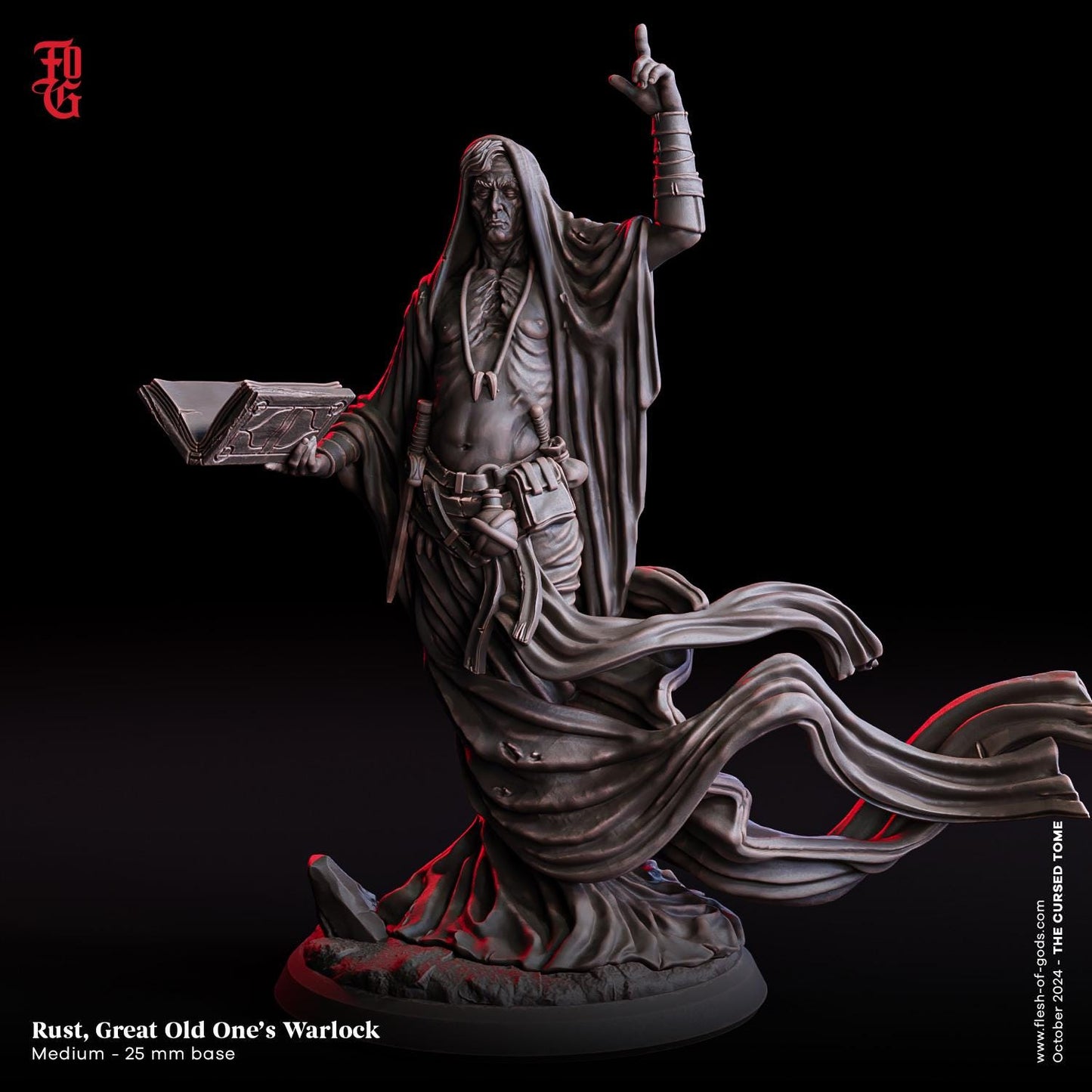 Rust, Great Old One's Warlock (Hero)  32mm  Tabletop  Fantasy  D&D  Dungeons and Dragons  Pathfinder  DSA  Flesh of Gods