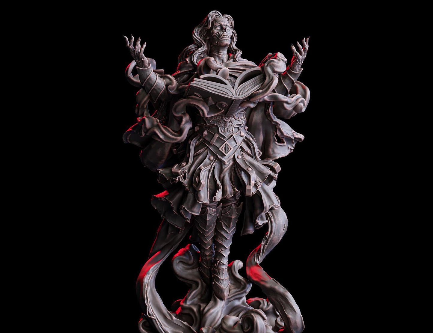 Thebeus, Undead Sorcerer (Hero)  32mm  Tabletop  Fantasy  D&D  Dungeons and Dragons  Pathfinder  DSA  Flesh of Gods
