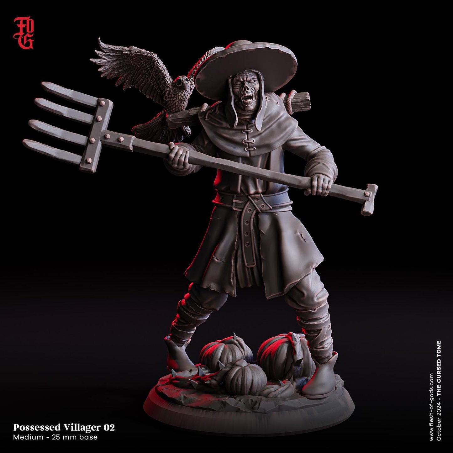 Possessed Villagers in 3 Variations (Enemy)  32mm  Tabletop  Fantasy  D&D  Dungeons and Dragons  Pathfinder  DSA  Flesh of Gods