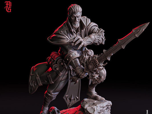 Arakar, The Eldritch Weapon Warlock (Hero)  32mm  Tabletop  Fantasy  D&D  Dungeons and Dragons  Pathfinder  DSA  Flesh of Gods