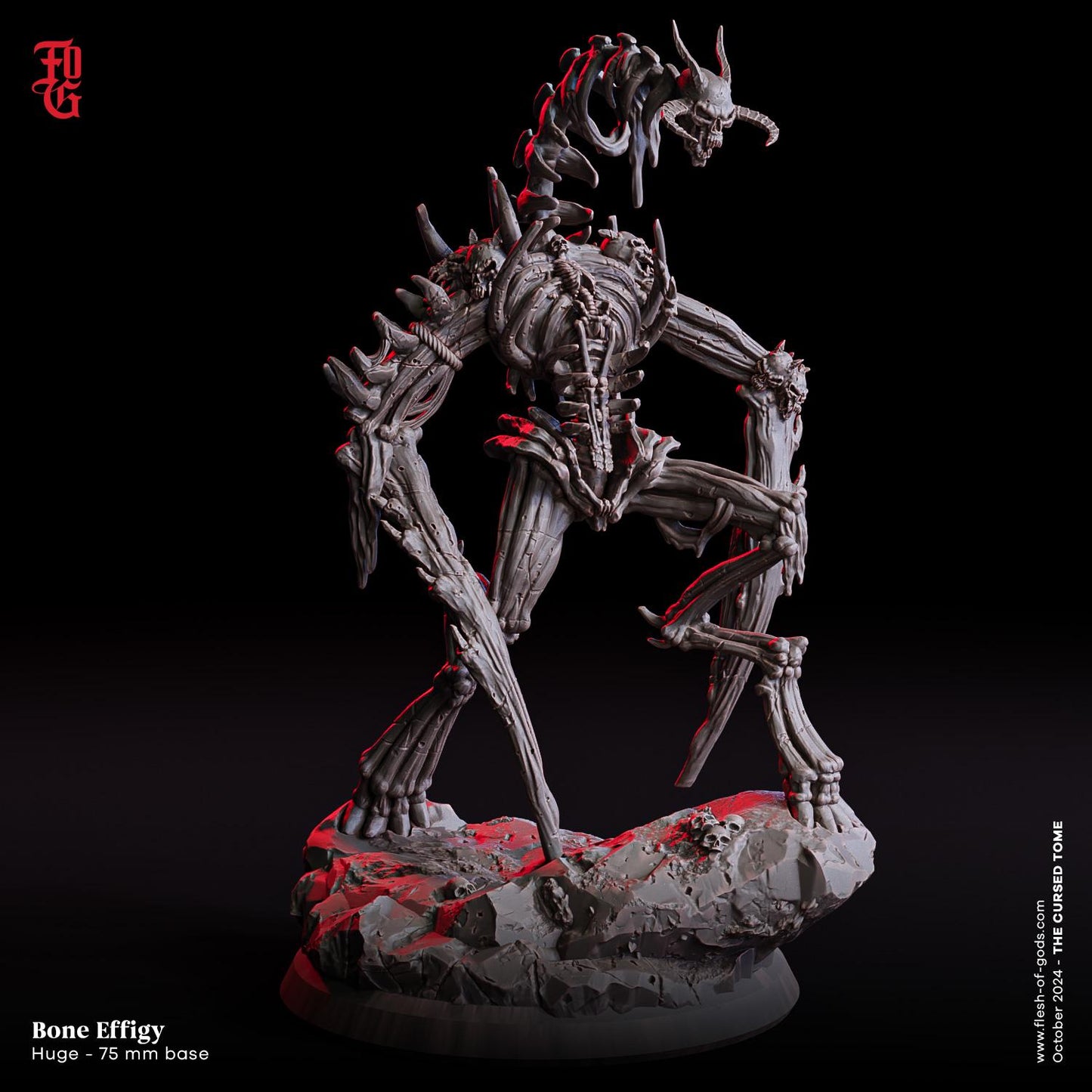 Bone Effigy (XL Enemy)  32mm  Tabletop  Fantasy  D&D  Dungeons and Dragons  Pathfinder  DSA  Flesh of Gods