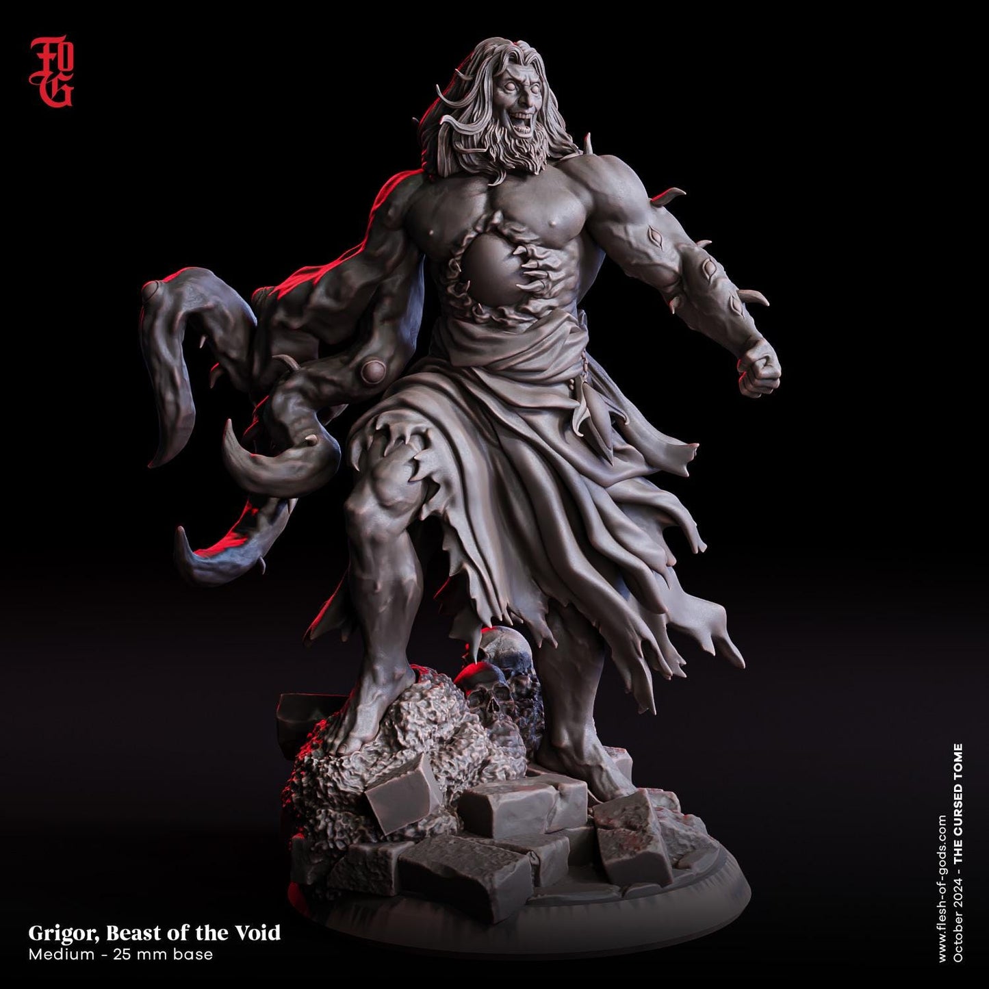 Grigor, Beast of the Void (Enemy)  32mm  Tabletop  Fantasy  D&D  Dungeons and Dragons  Pathfinder  DSA  Flesh of Gods