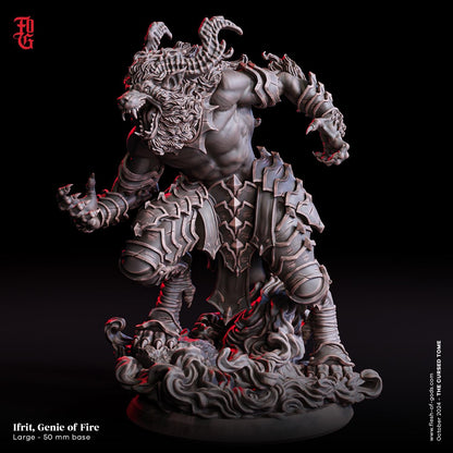 Ifrit, Genie of Fire (L Enemy)  32mm  Tabletop  Fantasy  D&D  Dungeons and Dragons  Pathfinder  DSA  Flesh of Gods