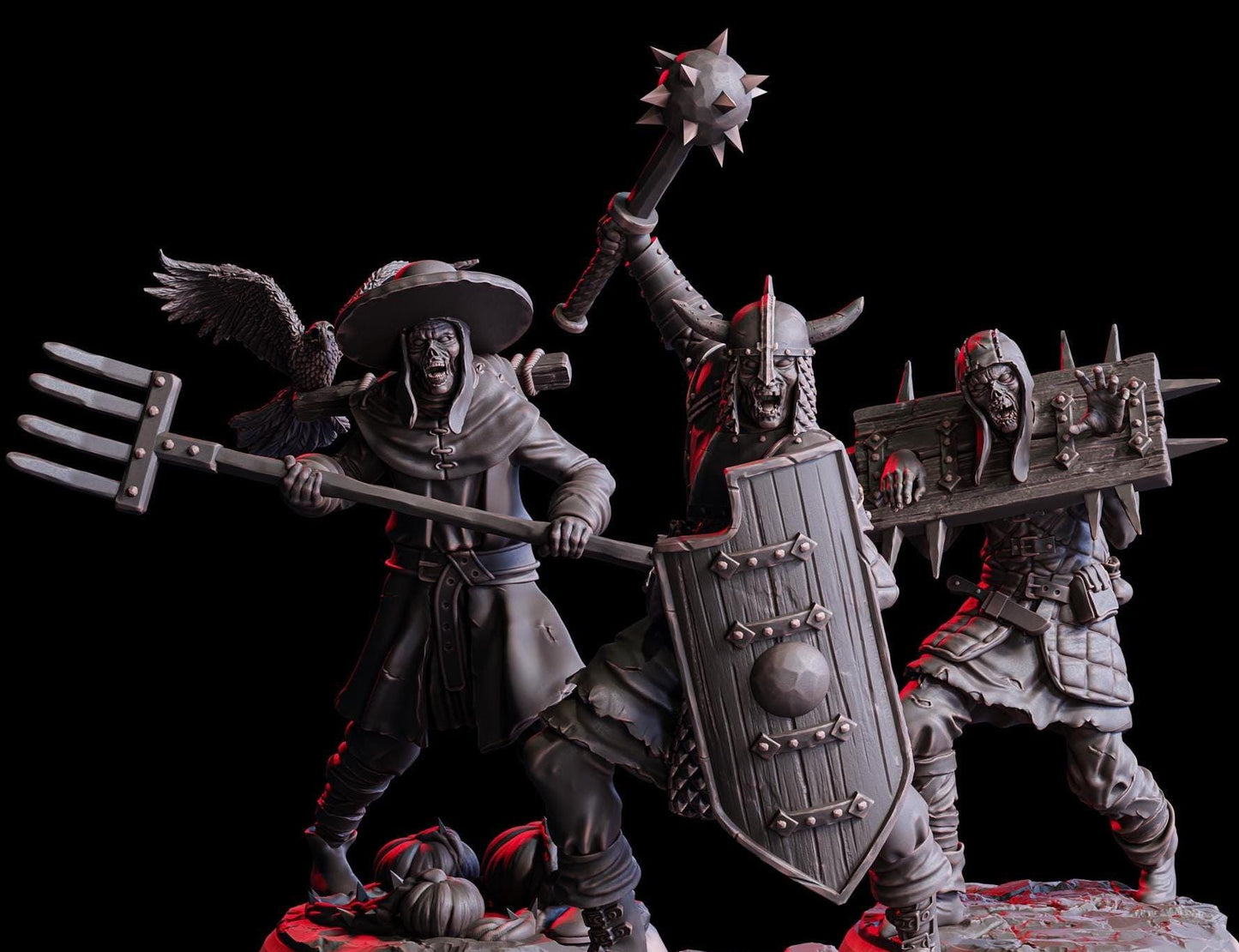 Possessed Villagers in 3 Variations (Enemy)  32mm  Tabletop  Fantasy  D&D  Dungeons and Dragons  Pathfinder  DSA  Flesh of Gods
