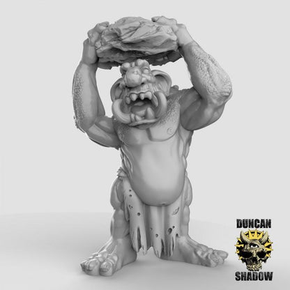 Stone Trolls  32mm  Tabletop  Fantasy  Gaming  D&D  Dungeons and Dragons  Pathfinder  DSA Duncan Shadow