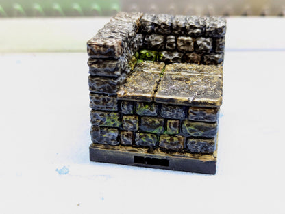 Dungeon - Erhöhung mit Ecke - 3D gedruckt - Gelände - Terrain - Fat Dragon Games 28mm - Ultimate Dragonlock - Scenery - Terrain