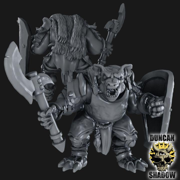 Gnolls mit Handwaffe und Schild  32mm  Tabletop  Fantasy  Gaming  D&D  Dungeons and Dragons  Pathfinder  DSA Duncan Shadow