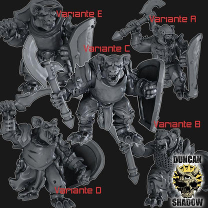 Gnolls mit Handwaffe und Schild  32mm  Tabletop  Fantasy  Gaming  D&D  Dungeons and Dragons  Pathfinder  DSA Duncan Shadow