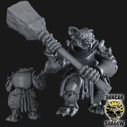 Gnolls mit großer Keule  32mm  Tabletop  Fantasy  Gaming  D&D  Dungeons and Dragons  Pathfinder  DSA Duncan Shadow