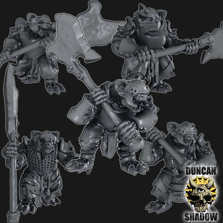 Gnolls mit großer Axt  32mm  Tabletop  Fantasy  Gaming  D&D  Dungeons and Dragons  Pathfinder  DSA Duncan Shadow