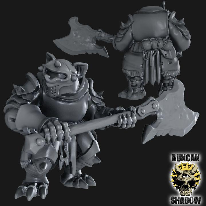 Gnolls mit großer Axt  32mm  Tabletop  Fantasy  Gaming  D&D  Dungeons and Dragons  Pathfinder  DSA Duncan Shadow