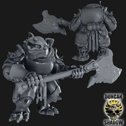Gnolls mit großer Axt  32mm  Tabletop  Fantasy  Gaming  D&D  Dungeons and Dragons  Pathfinder  DSA Duncan Shadow