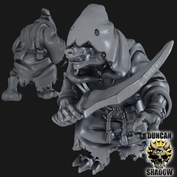 Gnoll Kultisten  32mm  Tabletop  Fantasy  Gaming  D&D  Dungeons and Dragons  Pathfinder  DSA Duncan Shadow