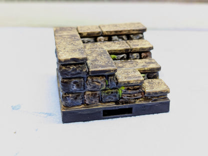 Dungeon - Erhöhung Treppe Ecke - 3D gedruckt - Gelände - Terrain - Fat Dragon Games 28mm - Ultimate Dragonlock - Scenery - Terrain