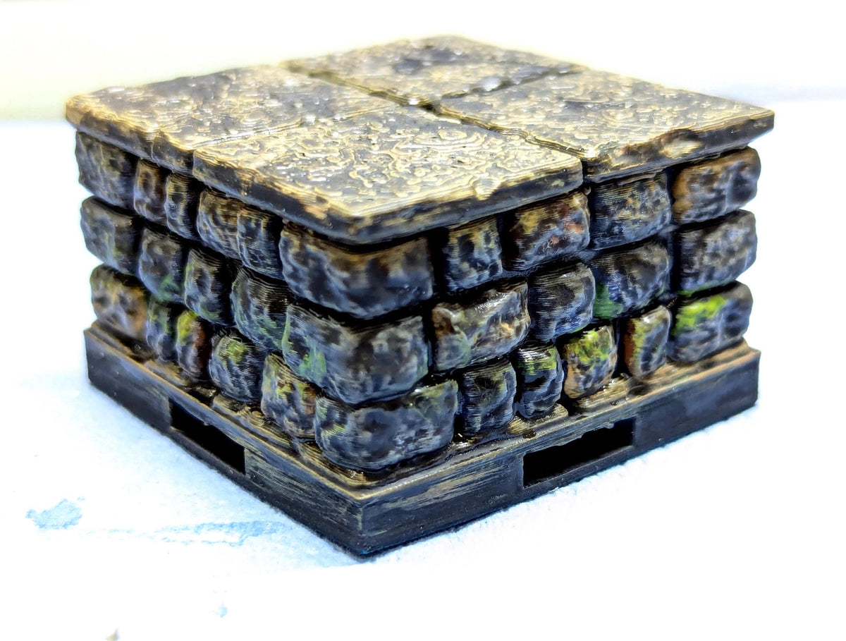 Dungeon - Erhöhung (halbhoch) - 3D gedruckt - Gelände - Terrain - Fat Dragon Games 28mm - Ultimate Dragonlock - Scenery - Terrain