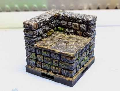 Dungeon - Erhöhung mit Ecke - 3D gedruckt - Gelände - Terrain - Fat Dragon Games 28mm - Ultimate Dragonlock - Scenery - Terrain