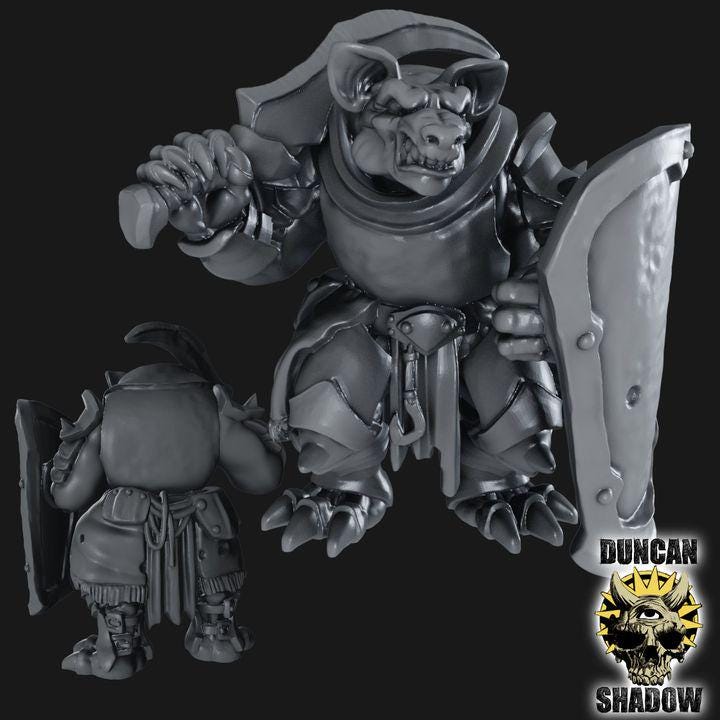 Gnolls mit Handwaffe und Schild  32mm  Tabletop  Fantasy  Gaming  D&D  Dungeons and Dragons  Pathfinder  DSA Duncan Shadow