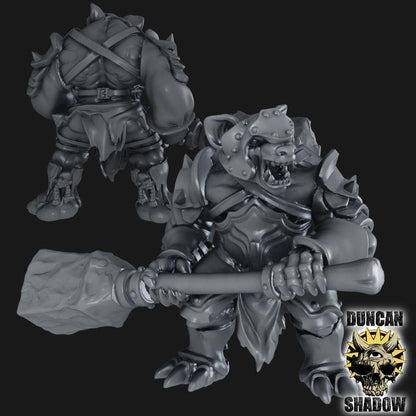 Gnolls mit großer Keule  32mm  Tabletop  Fantasy  Gaming  D&D  Dungeons and Dragons  Pathfinder  DSA Duncan Shadow