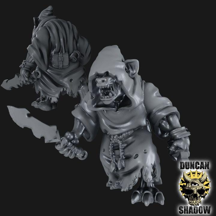 Gnoll Kultisten  32mm  Tabletop  Fantasy  Gaming  D&D  Dungeons and Dragons  Pathfinder  DSA Duncan Shadow